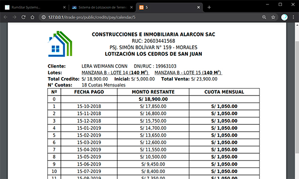 Sistema de Lotización de Terrenos